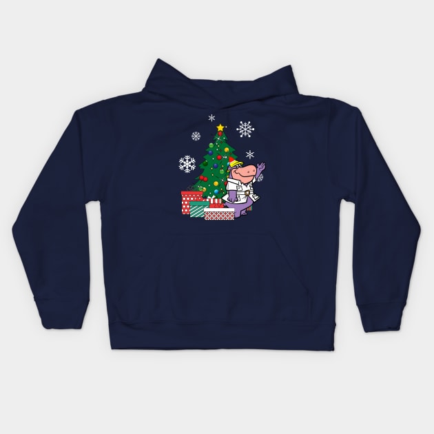 Peter Potamus Around The Christmas Tree Kids Hoodie by Nova5